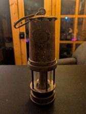 Vintage Large 10.5” Patterson Lamps Ltd ‘Gateshead On Tyne’ Type A3 Miners Lamp