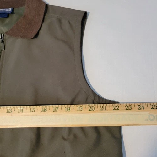 Sunderland of Scotland Golf Vest Olive Green Full Zip Light Weight Size L image 4