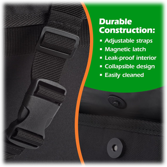 Drive Auto Car Trash Can - Collapsible, Leakproof Garbage Bin with 20 Trash B...