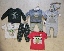 Star Wars Mandalorian Grogu Kids Clothes Lot 8 Pc. Size 12M