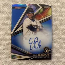 2022 Bowman's Best - Best of 2022 Autographs Eric Brown Blue Refractor /150 