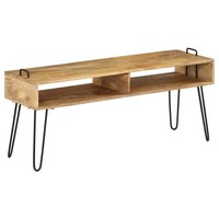 Vidaxl Tv-Tisch Massivholz Mango 110X35X45 Cm Neu