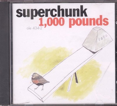 Superchunk 1000 lb. CD UK Matador 2000 Single Mit Info-Aufkleber Vorne