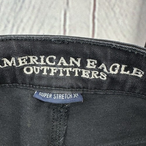 Pantalones de mezclilla para mujer American Eagle Outfitters súper elásticos súper bajos talla 10 R - Imagen 4 de 14