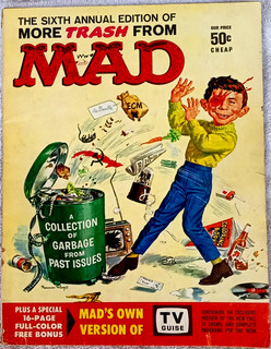 6th Annual MORE TRASH FROM MAD 1963! FINE! 6.0! "TV GUISE" BONUS!! $0.99 Start!!