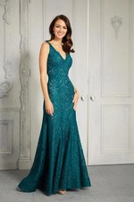 MGNY by Morilee 72416 Mothers MOB dress Mother Bride Groom NEW NWT 14 Teal Fawn