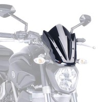 Puig Sport Windschild Deflektor Schwarz Opak Yamaha MT-07 2014 - 2017