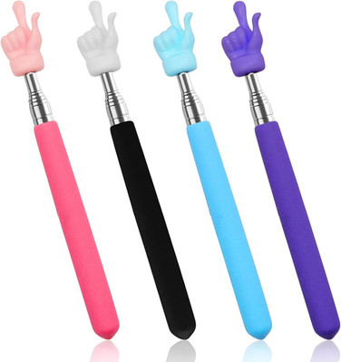 4Pcs Telescopic Teachers Pointer, Mini Extendable Hand Pointer Finger Pointer St