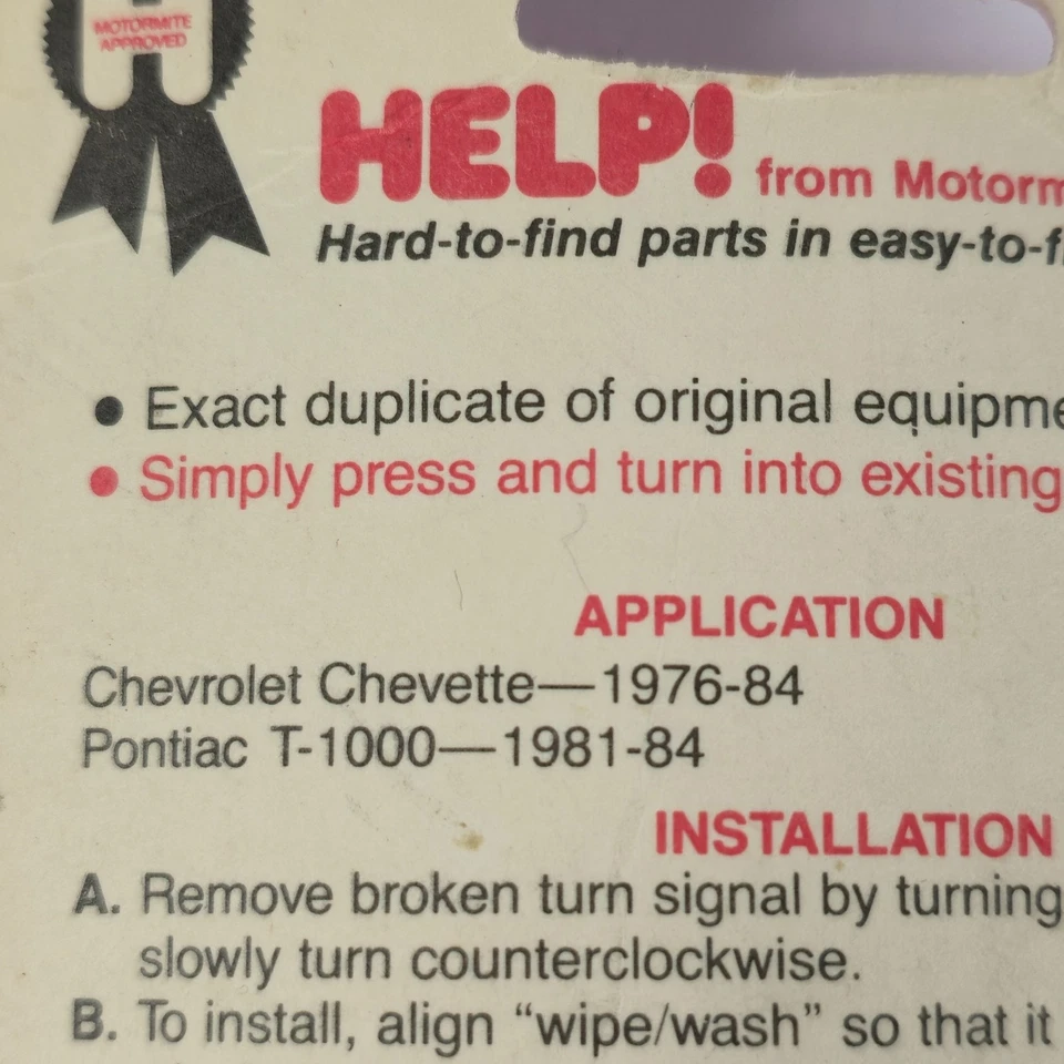 Ayuda 49275 Palanca de señal de giro de repuesto OE - 1976-84 Chevrolet Chevette Pontiac Foto 3 de 4