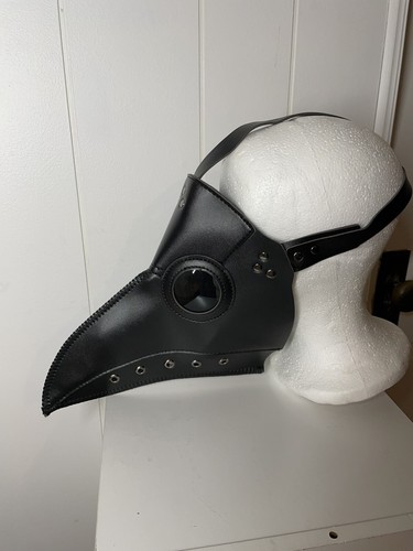Nuova maschera Halloween medico peste uccellino naso lungo becco ecopelle steampunk - Foto 3 di 7