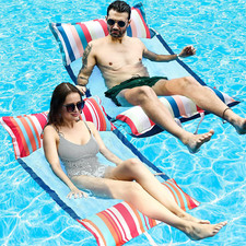 Fabric Pool Hammock Floats, XL, 2Pack Inflatable Multi Purpose Water Hammocks Fl