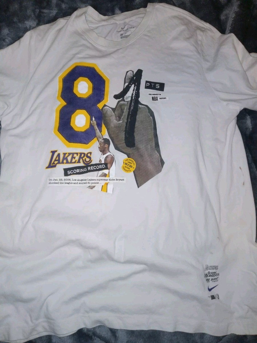 Men's Nike Kobe Bryant 81 Point Iconic Moments LA Lakers Dri