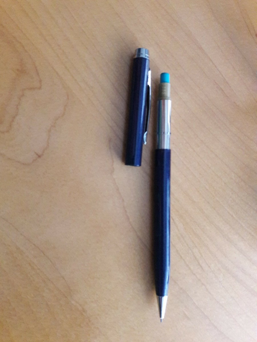 Vintage Sharp Mechanical Pencil 0.7mm, Navy Blue Lacquer , New, no