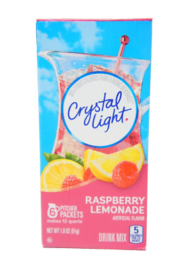 Crystal Raspberry Lemonade Crystal Light Raspberry Lemonade, Drink Mix, 6 Packets Makes 6 Pitcher ...