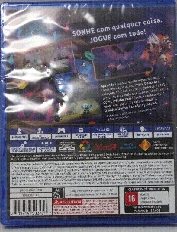Playstation Dreams Video Game LANGUAGE/PORTUGUESE REGION: ALL New LOOSE  DISC - Main Image