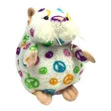 Ganz Webkinz Hope Mazin Hamster White Peace Signs Plush First Edition No Code