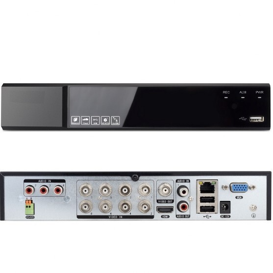 DVR Ibrido 8 Canali 5MP - Compatibile Con Telecamere Analogiche E IP, Invio Email