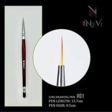 3PCS Nail Art Liner Brushes -NeVi USA Super Fine Striper Brush for Long Line 1
