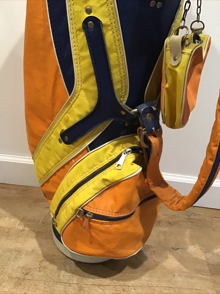 Bolsa de golf retro vintage Walter Hagen bolsa de lona rígida encadenada EE. UU. Foto 4 de 4