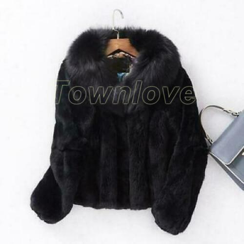 Giacca cappotto corto da donna collo pelliccia inverno caldo pelliccia finta parka addensato outwear - Foto 16 di 30