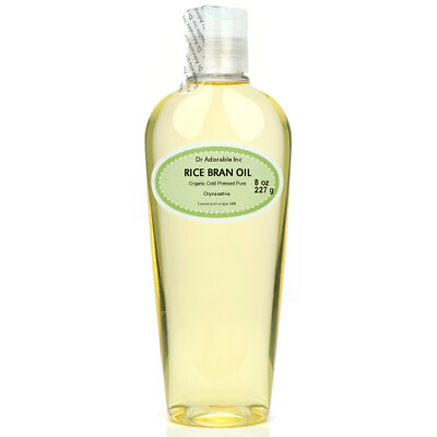 Premium Rice Bran Oil 100% Pure Organic Cold Pressed Best Fresh 2 oz up to 7 LB