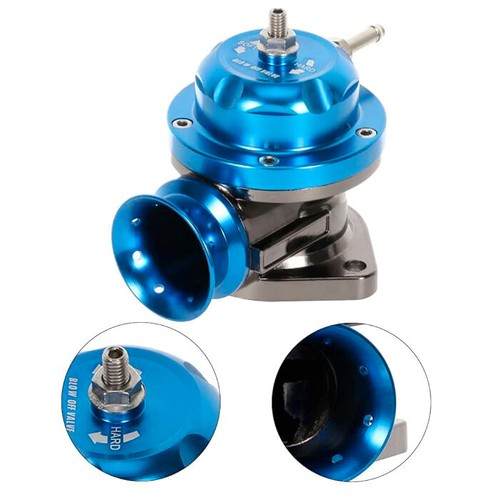 Blue Universal Billet Aluminum Type-RS Turbo Blow Off Valve+2.5" BOV Flange Pipe - Picture 3 of 14