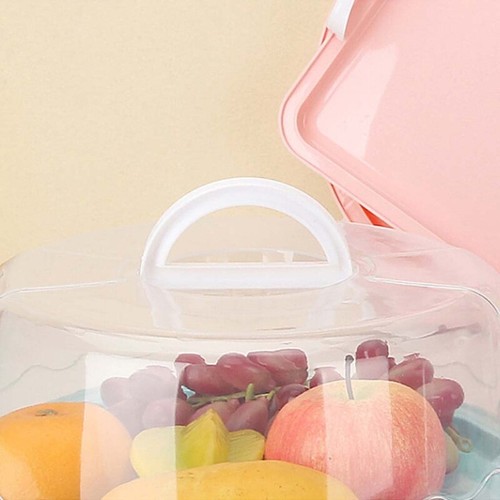 Portable Plastic Square Cake Box Cupcake Dessert Container for Case Handheld for - Picture 2 of 12