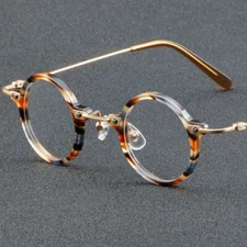 Acetate Retro Reading Glasses Full Rim Small Round Japanese Style Readers
