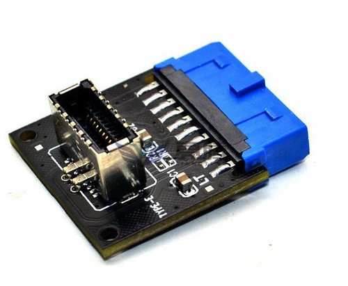 USB3.0 20Pin(19-pin) to USB 3.1 A-KEY Type-e Gen2 Motherboard Header Adapter - Picture 3 of 5