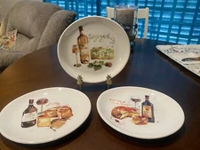 3 Effetti d' Arte Italian Cheese Wine Appetizer Salad Plates