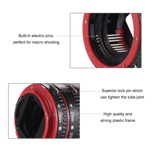 Autofokus Makro Objektiv Verlängerungsrohr Nahaufnahme Ring für Canon EOS EF EF-S S5H6 - Bild 10 von 12