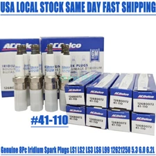 8x OEM Ge 41-110 Iridium Spark Plugs Fit for LS1 LS2 LS3 LS6 L99 12621258 US