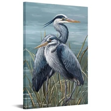 KREATIVE ARTS Bird Canvas Wall Art - Herons and Cranes Painting for Farmhouse...