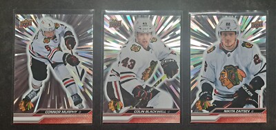 2023-24 Upper Deck OUTBURST LOT Chicago Blackhawks #290, 291 & 292