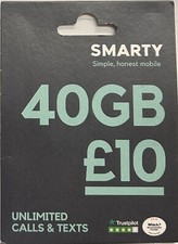 Smarty network pay as you go sim cards - official pack
