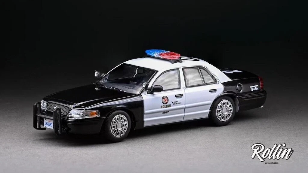 Rollin 1:64 CV CROWN VICTORIA LAPD Police CA Sedan Model