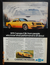 1979 Chevrolet Chevy Yellow Camaro Z28 Sports Car 350cc Ad Race Of Champions 79