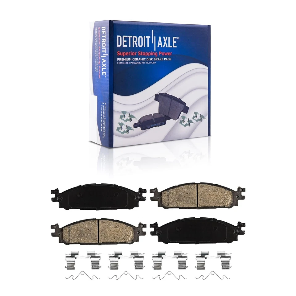 Front Rear Ceramic Brake Pads Kit for Ford Explorer Taurus Flex Lincoln MKS MKT - Image 4 of 4
