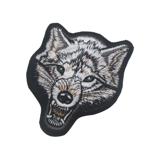 Embroidered Tiger Bear Wolf Shark Hyena Hook Loop Patch Fastener Emblem Badge - Picture 11 of 21