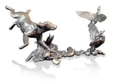 Cocker Spaniel with Mallards Bronze Figurine (Limited Edition) Michael Simpson