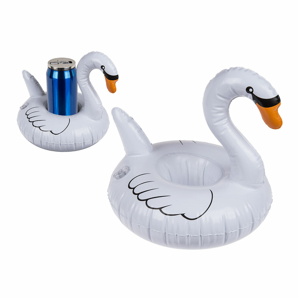 Soporte Para Latas De Bebidas Inflable Forma Cisne