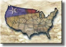 United States Vintage Picture on Stretched Canvas, Wall Art Décor, Ready to Hang