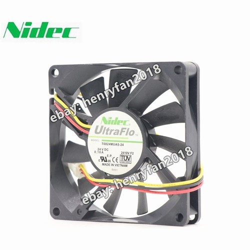 Nidec T0824MUA5-24 Axial Fan DC 24V 0.18A 80X80X15mm 3-pin Cooling Fan - Picture 2 of 6