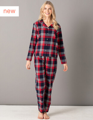 SF Woman Women´s Tartan Lounge Set Damen Pyjama 2-Set XS-XXL SF074