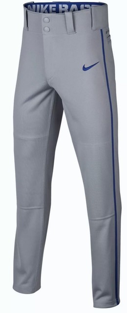 Download Nike Boys Swoosh Piped Dri-fit Gray Blue Baseball Pants ...