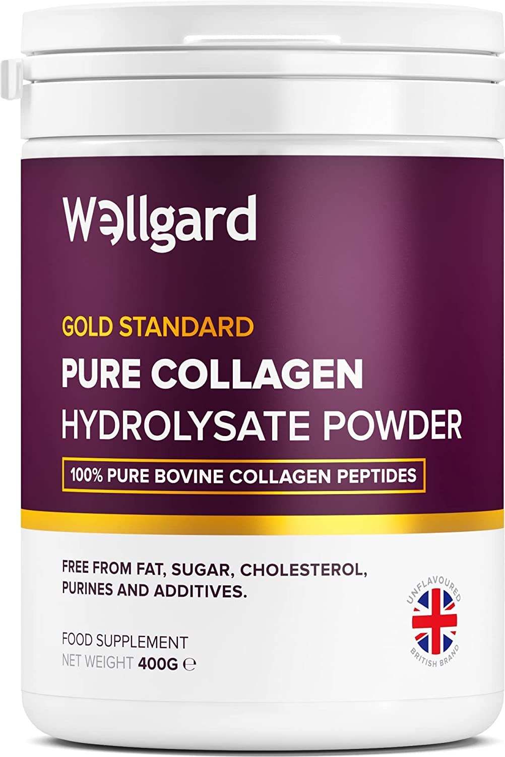 Collagen Powder, Gold Standard Bovine Collagen Peptides Powder by Wellgard - Hig