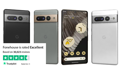 Google Pixel 7 Pro 128GB 256GB 512GB Unlocked Refurbished Good