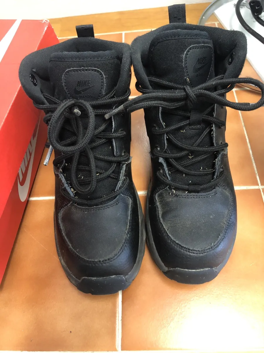 Nike Manoa LTR Boots Shoes (PS) BQ5373-001 Black Pre School Kids Youth Size  2Y | eBay