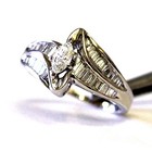 14k white gold .82ct marquise SI2 H diamond engagement ring vintage ladies 4.2g — photo 6