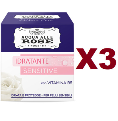 3 STÜCK ROSENWASSER FEUCHTIGKEITSSPENDENDE GESICHTSCREME EMPFINDLICHE ODER TROCKENE HAUT 50ML